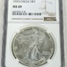 1993 American Silver Eagle 1oz .999 Fine Silver NGC MS69