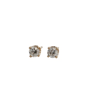 14K Yellow Gold .40CTW Diamond Stud Earrings 