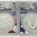 2021 W American Silver Eagle ANACS MS70 2 Coin Set  Type I and Type II