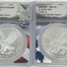 2021 W American Silver Eagle ANACS MS70 & PR70 2 Coin Set #1035 of #2021 