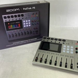 Zoom PodTrak P8 Portable Multitrack Podcast Recorder Silver - New Open Box