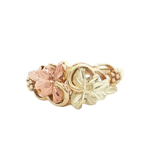 Ladies 10K Tri-Color Gold Leafy Ring SZ:8.5