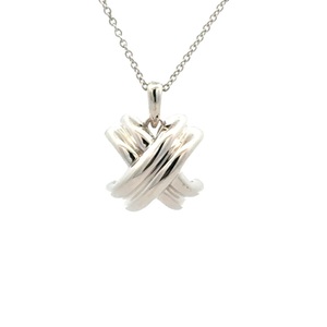 Tiffany & Co 925 Silver 1990 "X" 16 in. Necklace 4.0g