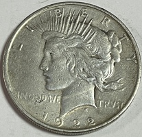1922 D Silver Peace Dollar 90% Silver