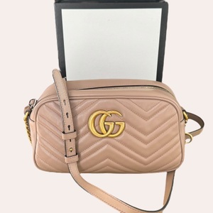 Gucci GG Marmont Beige Small Camera Bag Crossbody Handbag