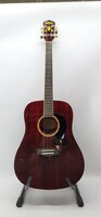 Washburn Dreadnought Mahogany Acoustic Guitar Regular Transparent Wine Red