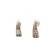 14K White Gold 1/3CTW Princess/Baguette Diamond Earrings