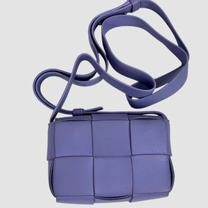 Bottega Lavender Veneta Maxi Intrecciato Extra Mini Cassette Crossbody Handbag