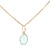 18K Yellow Gold 16 in. Blue Topaz Gemstone Necklace 2.9g