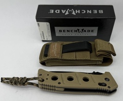 Benchmade Adamas 275BKSN 3.82" Black D2 Tan G10 Axis Lock Knife