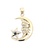 14K Yellow Gold Moon & Star Pendant 2.8g