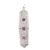 14K White Gold Rose-Cut Amethyst Lattice Pendant 4.0g