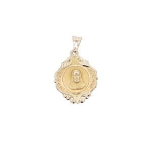 10K Yellow Gold Holy Mary/Jesus Pendant 5.5g