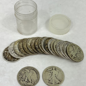 1 Roll of Walking Liberty Half Dollar (20) 90% Silver