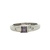 10K White Gold Diamond & Syn. Alexandrite Gemstone Ring SZ:7, 2.1g