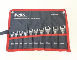 Sunex 9930M Metric Stubby Combination Wrench Set 10 Pieces