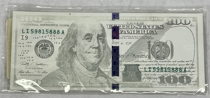 $100 Bill .999 Silver 5 Gram Franklin Note Design