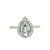 Charles & Covard 14K White Gold Forever One 1.5Ct Moissanite Pear Engagement Ring SZ:7