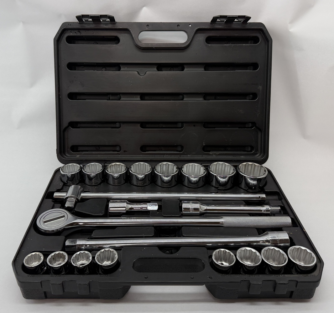 Master Mechanic 21pc Socket Set w/ Ratchet Socket Set Mechanics Tool ...