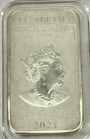 2021 Elizabeth II Australia Dragon .9999 Fine Silver Bar