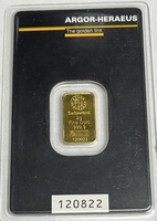 Argor-Heraeus 2gram .9999 Fine Gold Bar 