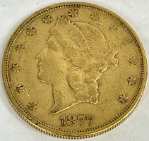 1877 $20 American Gold Eagle Coin
