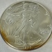 1986 American Silver Eagle Toned Nicely .999 1oz Fine Silver Coin