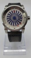Zinvo Blade Automatic Watch – MarineTurbine Dial, Leather Band