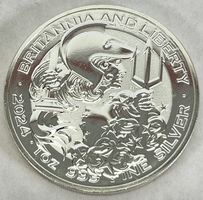 2024 Charles III 2 Pounds 1oz .999 Fine Silver Round