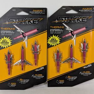 Allen Stryke Therm-X Expandable Broadheads, 100-Grain, 6-Pack (2 x 3-Packs)