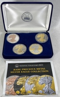 American Eagle Silver Dollar 1oz National Collector's Mint Collection 4 Eagles