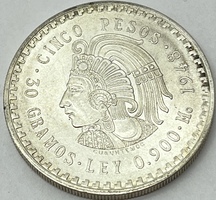 1948 30 Gramos Cinco Pesos 90% Silver