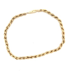 14K Yellow Gold 8 in. 3.4mm Hollow Rope Bracelet 2.8g