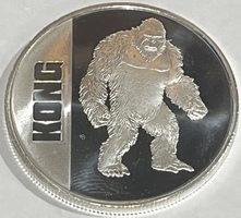 1oz .999 Fine Silver Round "Kong"