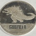 1oz .999 Fine Silver Round "Godzilla"
