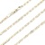 14K Tri-Color Gold 20 in. 2.5mm Valentino Link Chain 4.4g
