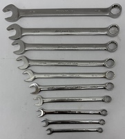 Snap-on SOEX710 10pc 12-Point Flank Drive Plus Combo Wrench Set USA 5/16" - 7/8"