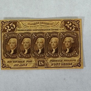 United States 1862 25¢ Postage Currency New York