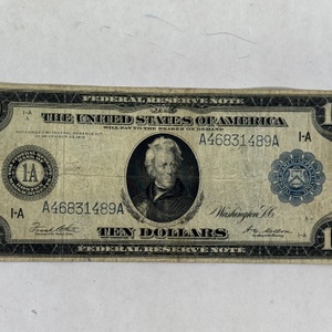 United States 1914 $10 Boston Federal Reserve Note 