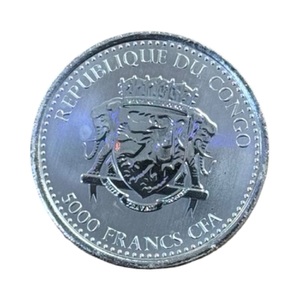 Republique Du Congo 2021 Silverback Gorilla .999 Silver Bullion