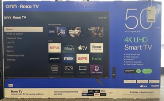 Onn 50" 4K UHD Smart TV (2160p) Roku LED (100012585) - Open Box